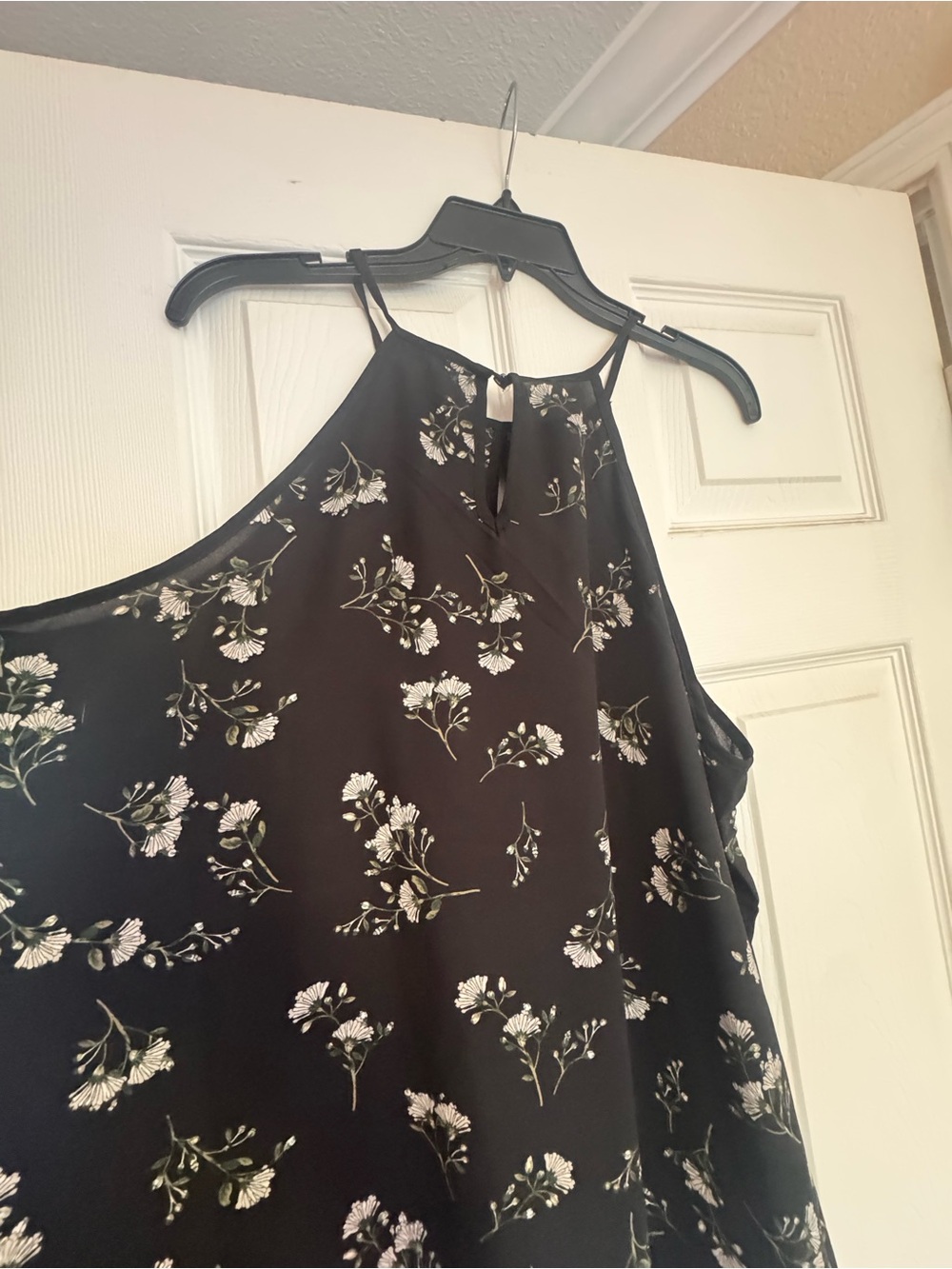Black Floral Halter top